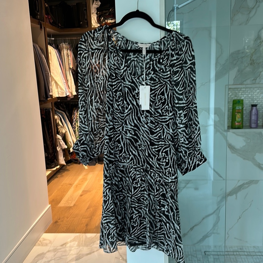 Silk black and white Rebecca Taylor dress